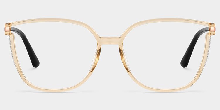 Annalisa Beige Square Glasses