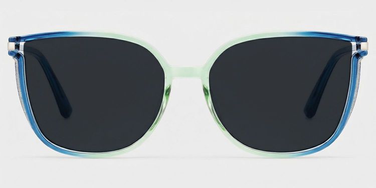 Rodz Square Blue-Green Glasses
