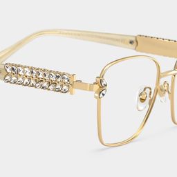 Ellie Gold Rectangle Glasses4