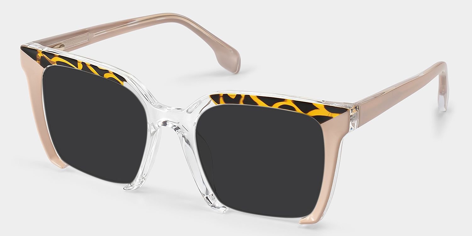 Misty Pink Frame Sunglasses with Square Style | ZEELOOL UK2