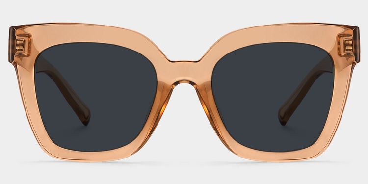 Malcolm Square Beige-Clear Sunglasses