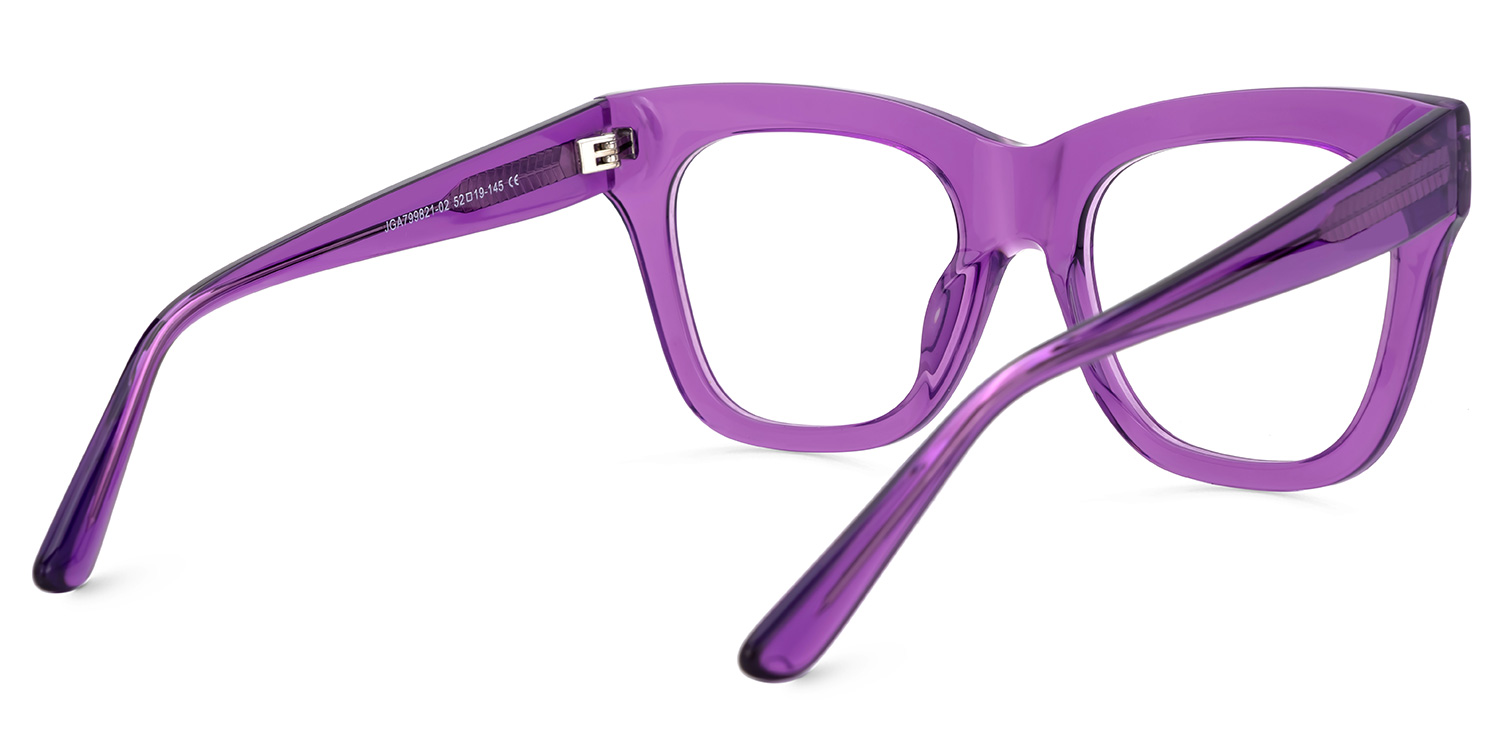 Square Grabar Purple Frames Designer Glasses3