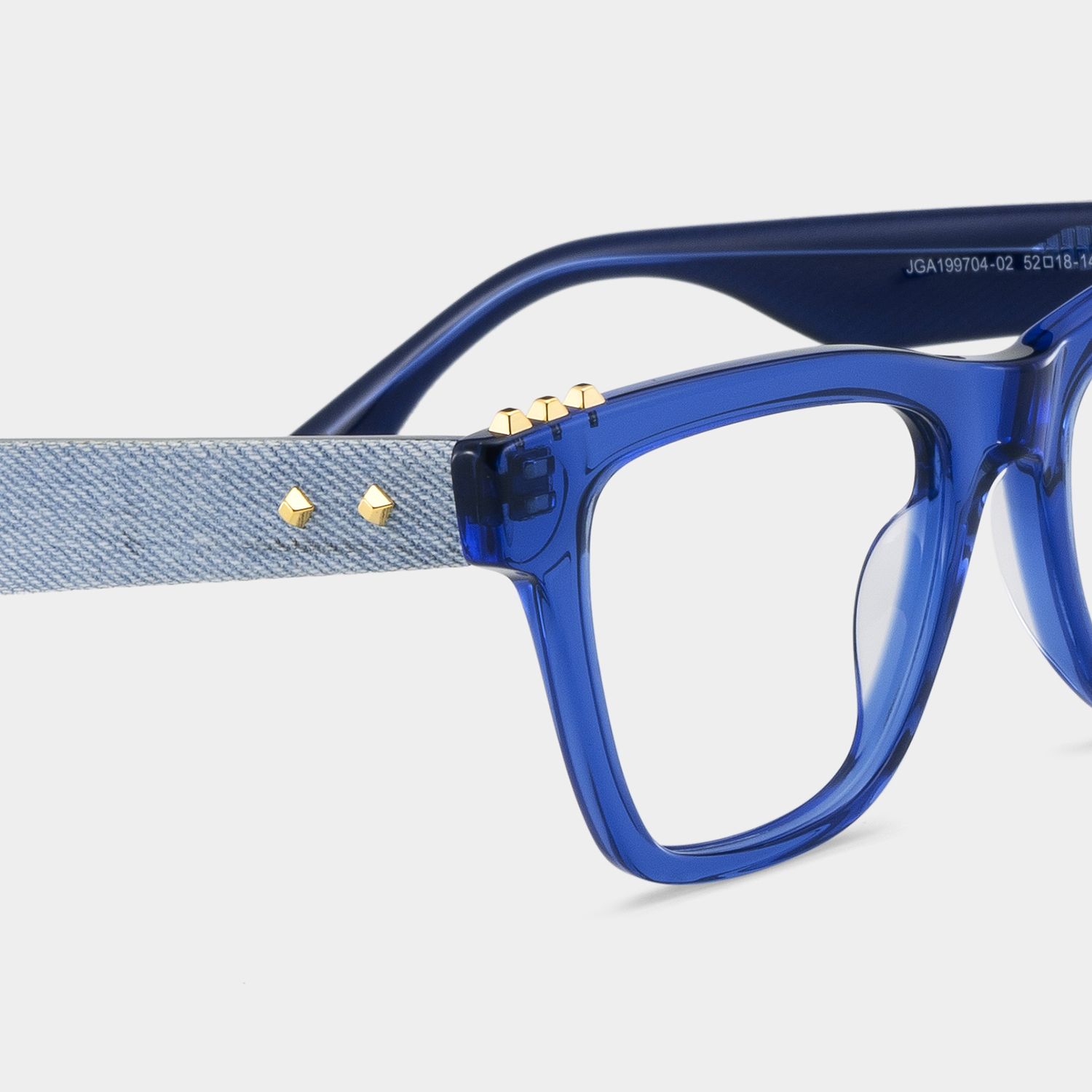Soren Square Blue Frame Eyeglasses for Woman| ZEELOOL UK5