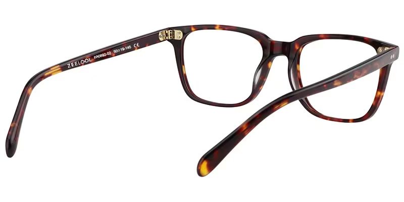 Lamont Rectangle Tortoise Frame Glasses | ZEELOOL UK5
