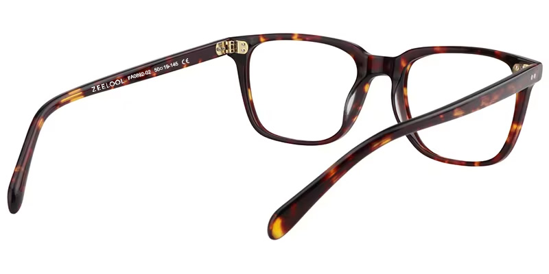 Lamont Rectangle Tortoise Frame Glasses | ZEELOOL UK5