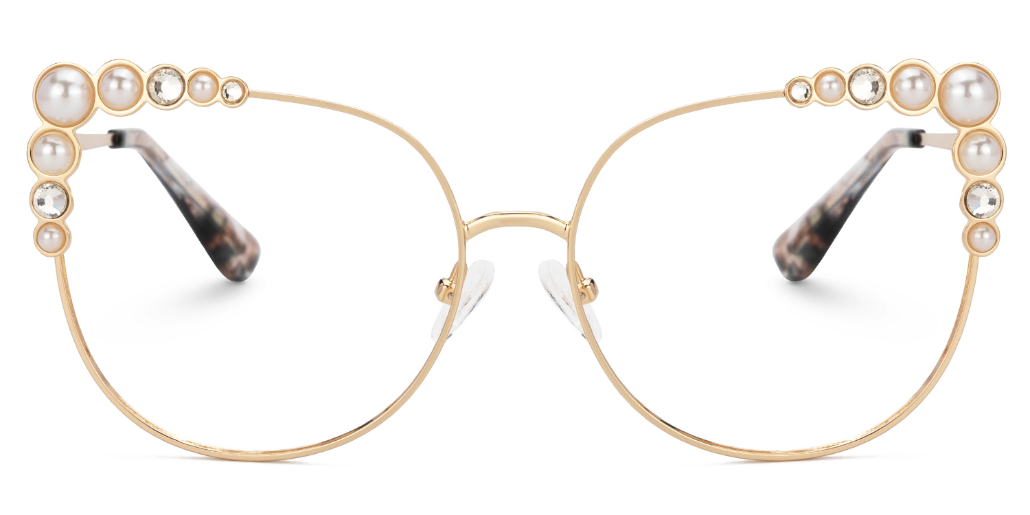 Wallice Cateye Gold Glasses0