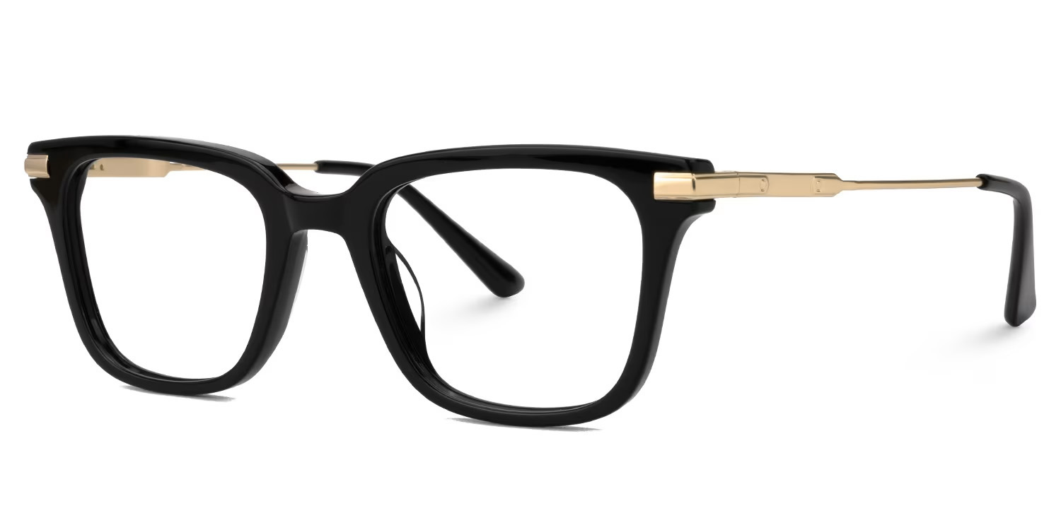 Kellie Rectangle Black Glasses1