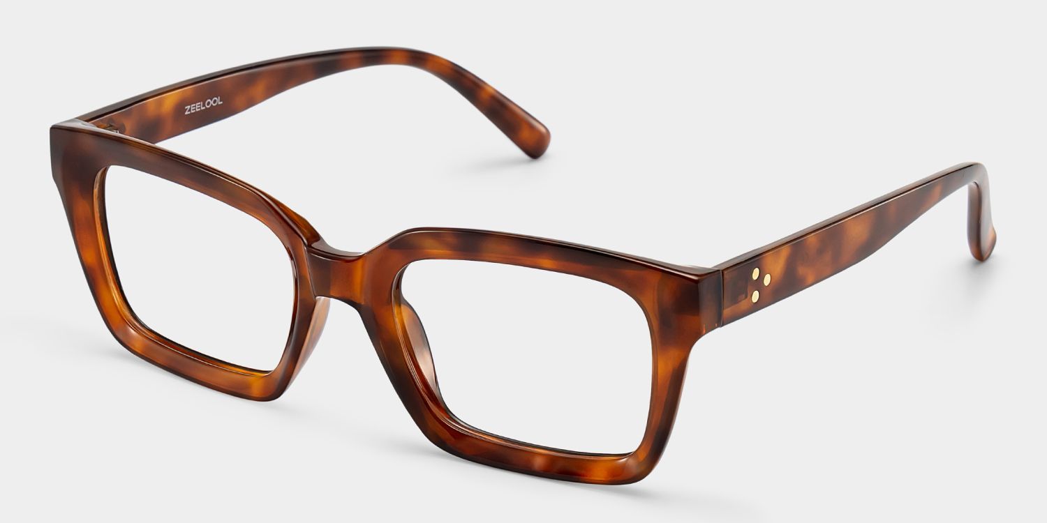 Marley Tortoise Eyeglasses with Rectangle Frames | ZEELOOL3