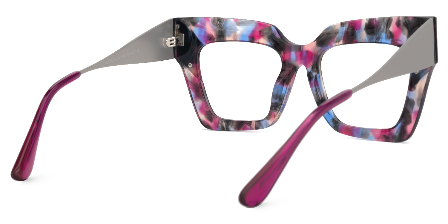 Kortney Square Purple-Floral Glasses3