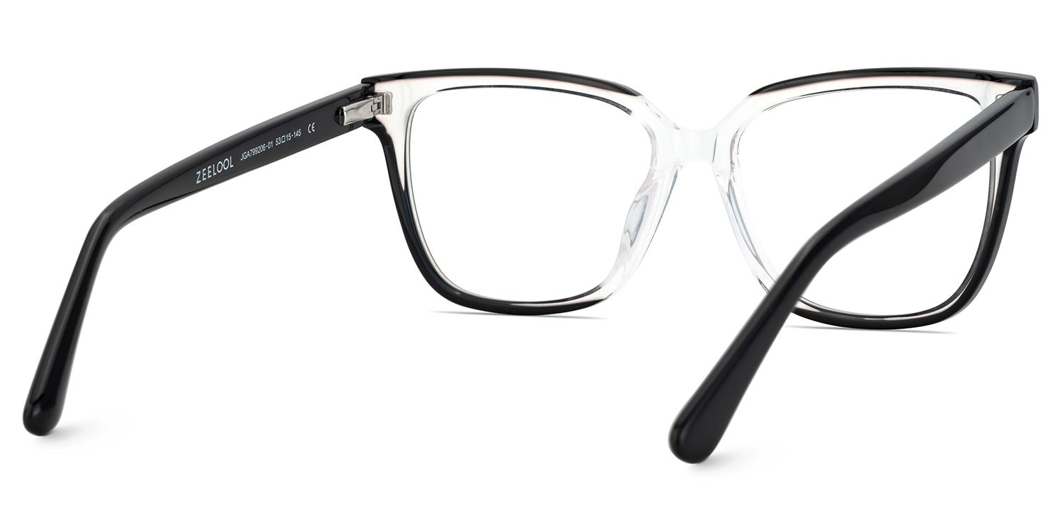Benguie Black Clear Square Shape Eyeglasses | ZEELOOL UK5