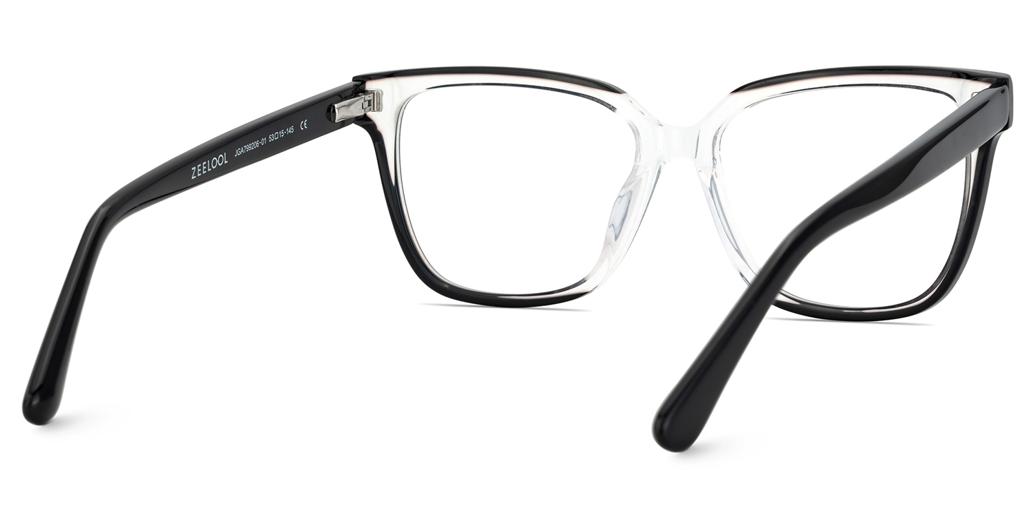 Benguie Black Crystal Square Shape Eyeglasses | ZEELOOL UK5