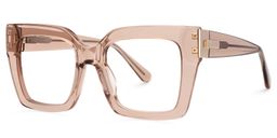 Josiah Square Beige Glasses1