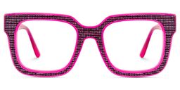 Solmarie Square Rose Red Glasses1