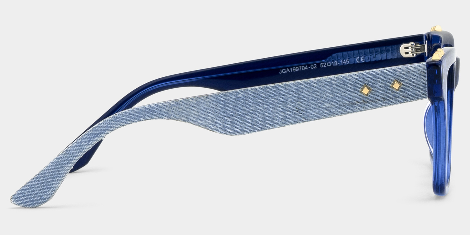 Soren Square Blue Frame Eyeglasses for Woman| ZEELOOL UK4