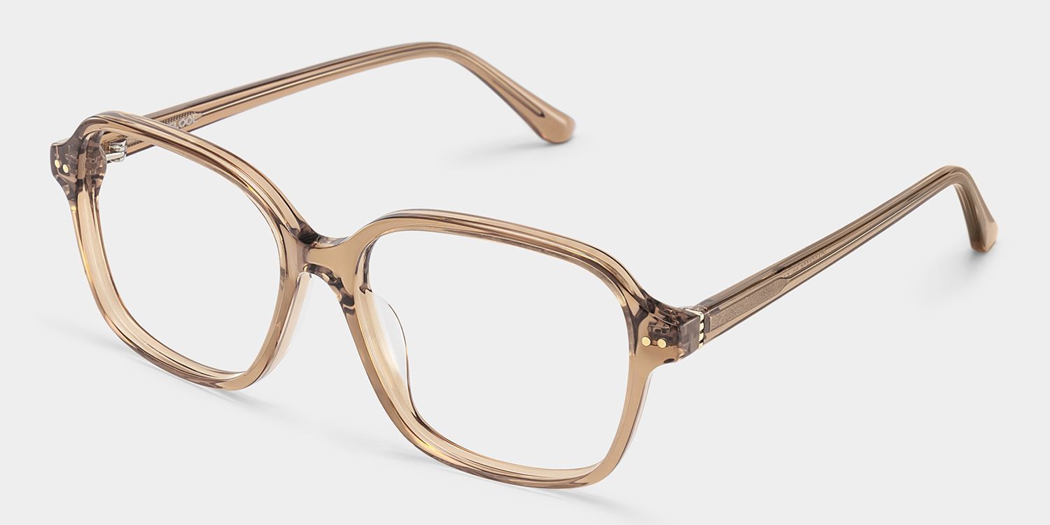 Clementine Light Brown Square Glasses for Women | ZEELOOL3