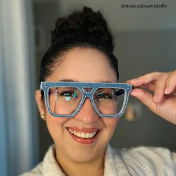 Rubin Square Denim Blue Glasses8