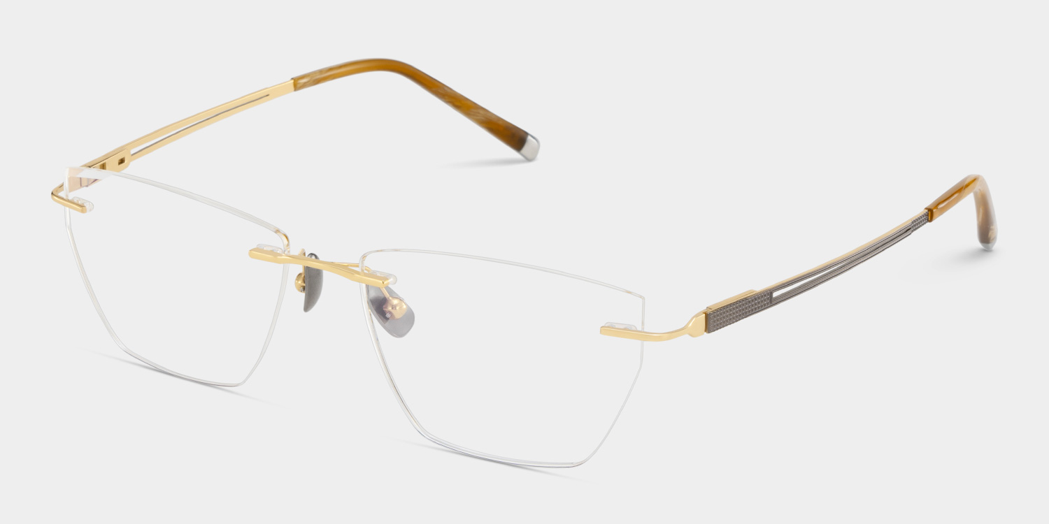 Ella Cat eye Gold Frame Eyeglasses for Woman| ZEELOOL UK4