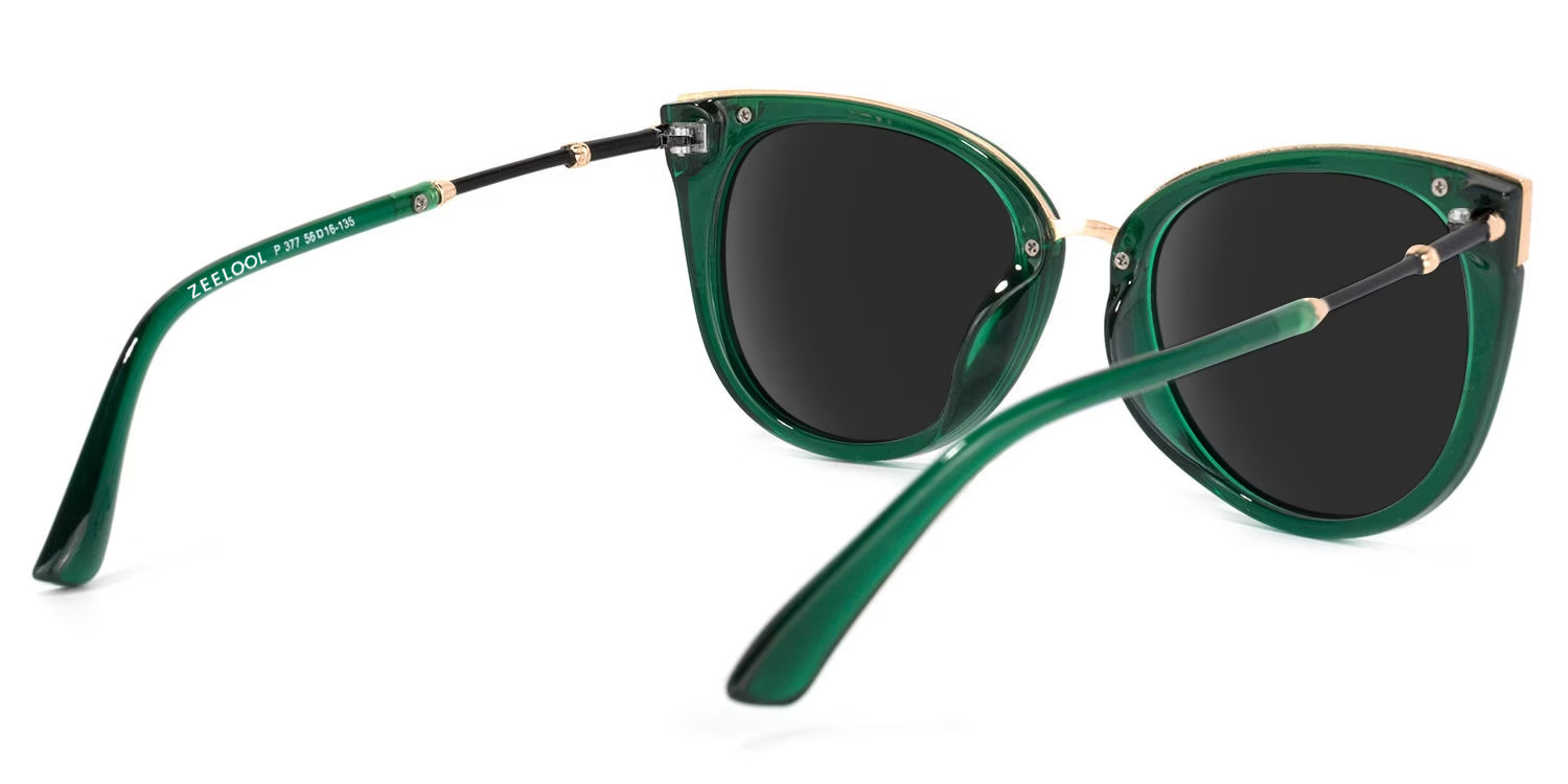 Dalton Cat Eye Dark Green Sunglasses4