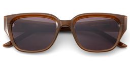 Serene Cat Eye Brown Clear Polarized Sunglasses1