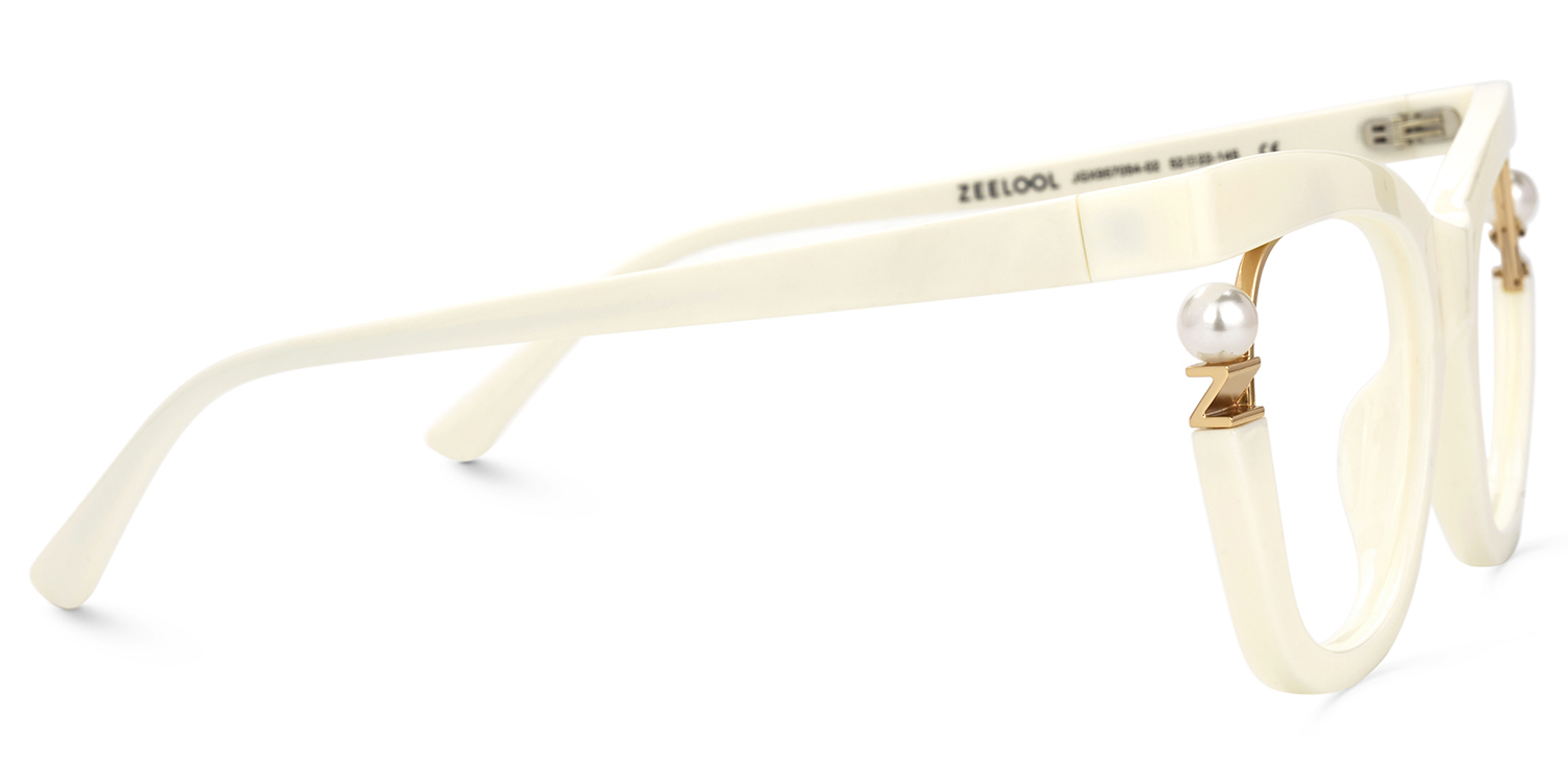 Pearl Cateye White Glasses3