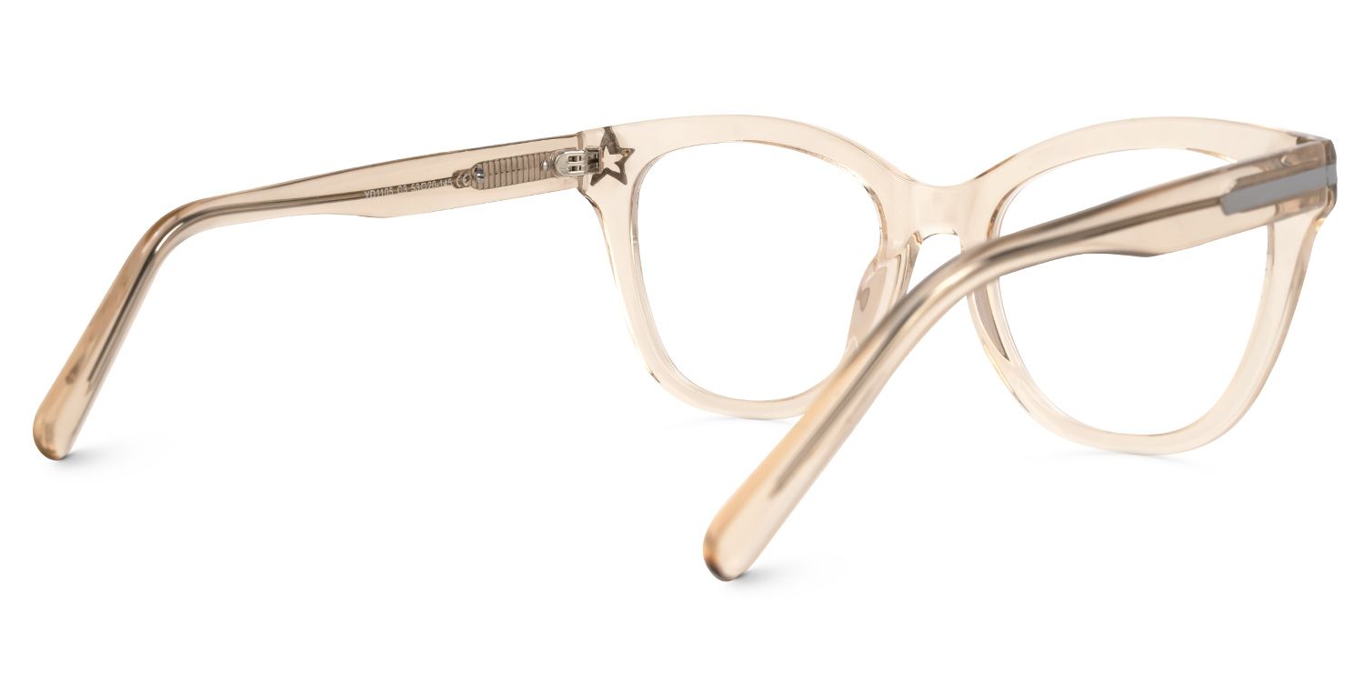 Cateye Kathleen Beige Glasses deals -Zeelool Glasses3
