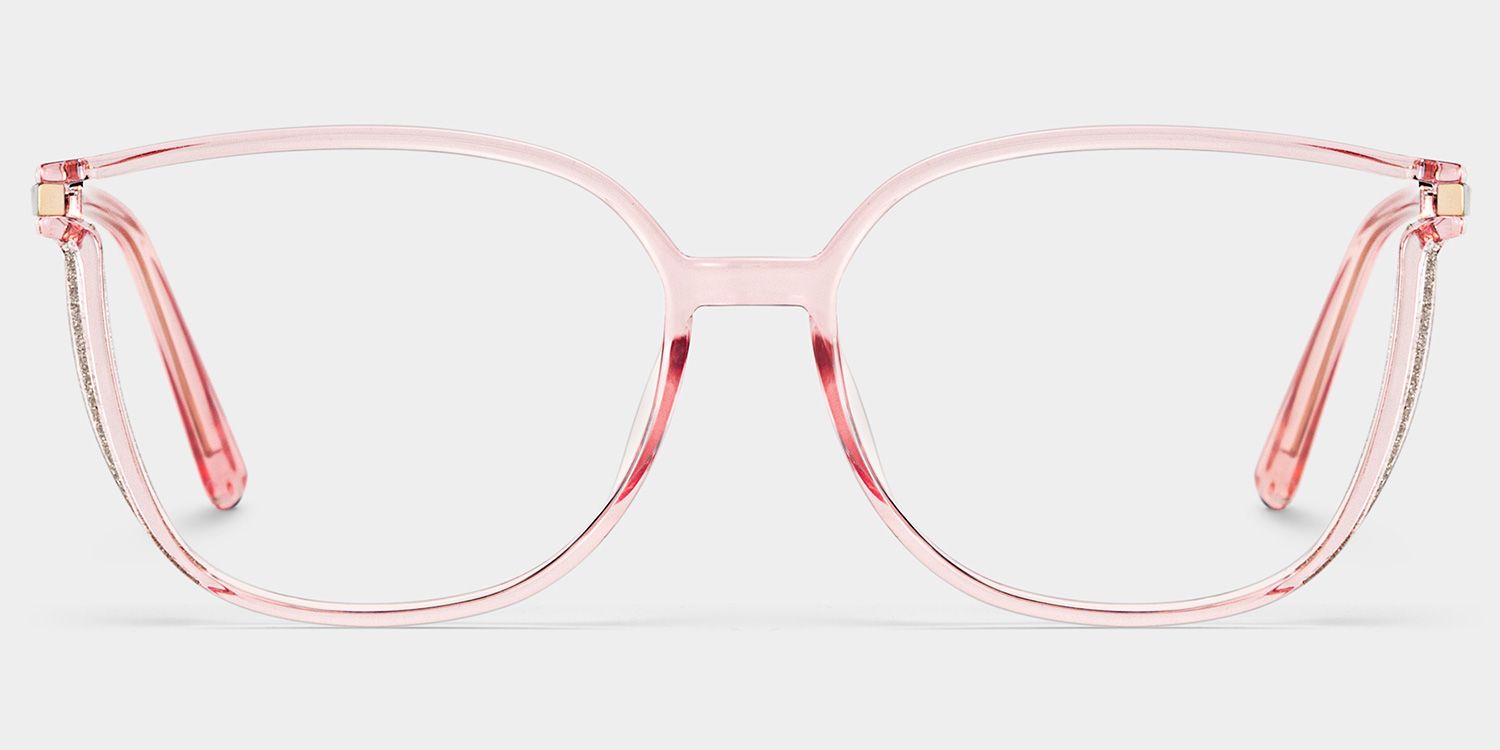 Rodz Light Pink Square Frame Glasses | Zeelool1
