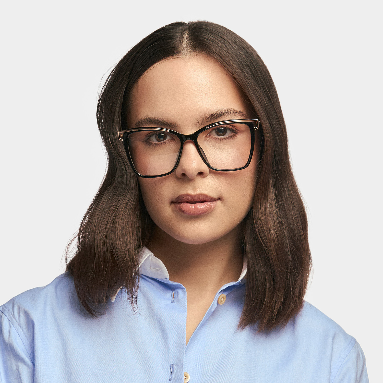 ZEELOOL Krystle Square Black Glasses