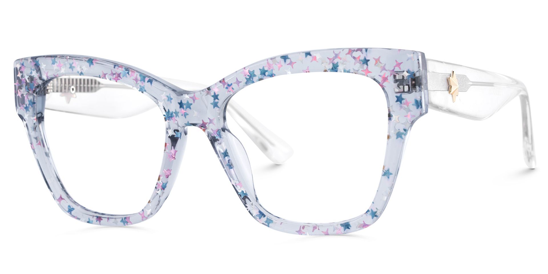 Full Rim Square Frame With Shiny Stars Decorated3
