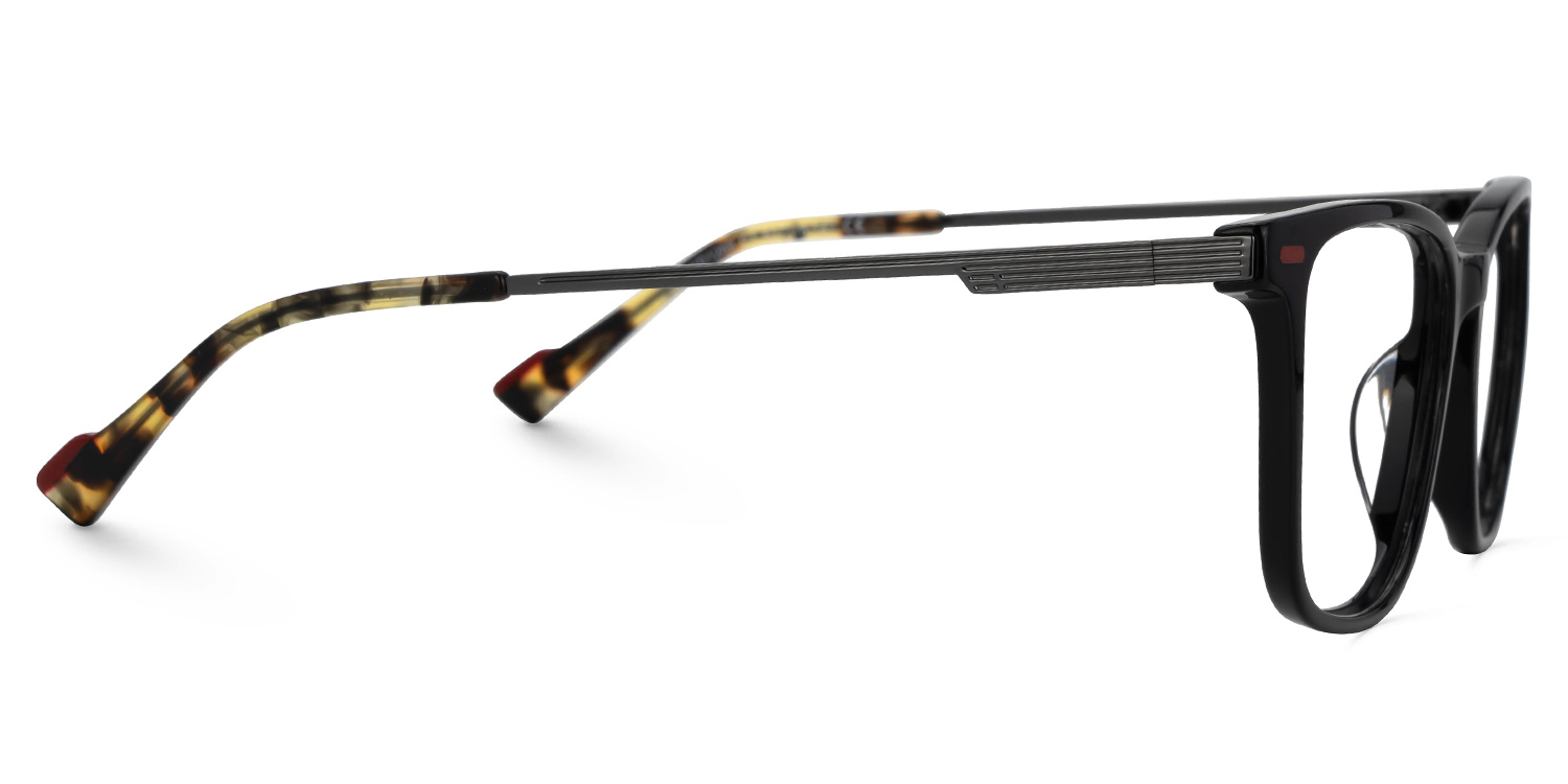 Dirrib Rectangle Black Color Frame Glasses for Men | ZEELOOL UK2