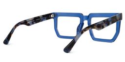 Daniela Rectangle Blue Glasses3