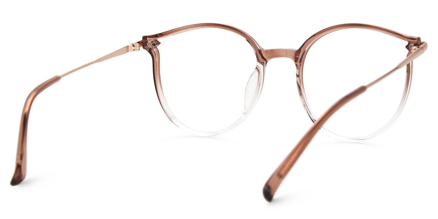 Caylan Beige Blue Light Blocking Round Eyeglass Frames3