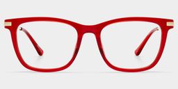Selena Rectangle Red Glasses0