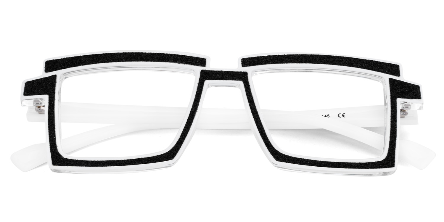 Rectangle Wire Frame Glasses With Black Color2