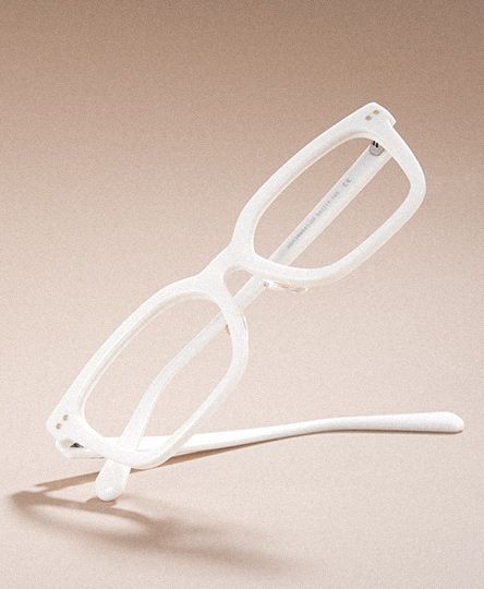 Remy White Rectangle Glasses | Clean Athleisure Style2