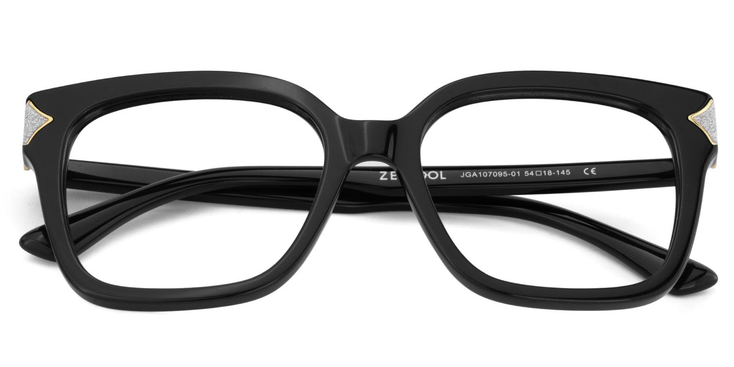 Black Square Frame Glasses - Shakeel on Sale | ZEELOOL UK2