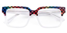 Chrissie Square White Glasses1