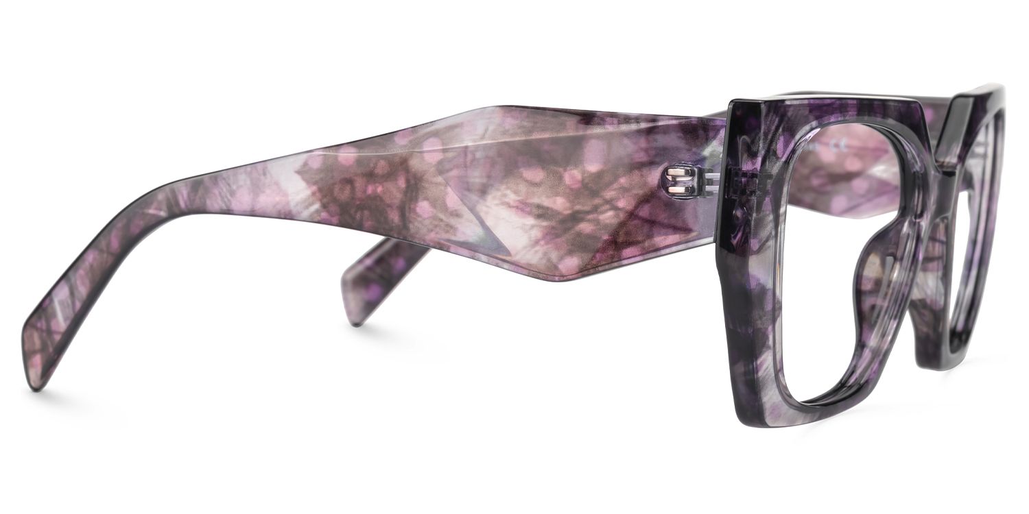 Geometric Sileidy Purple-Pink Glasses deals -Zeelool Glasses2