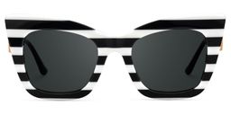 Cagle Cateye Black-White Glasses0