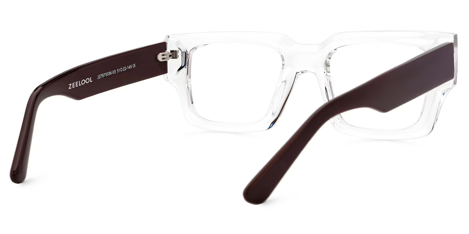 Crystal TR90 Rectangle Eyeglasses- Garza3