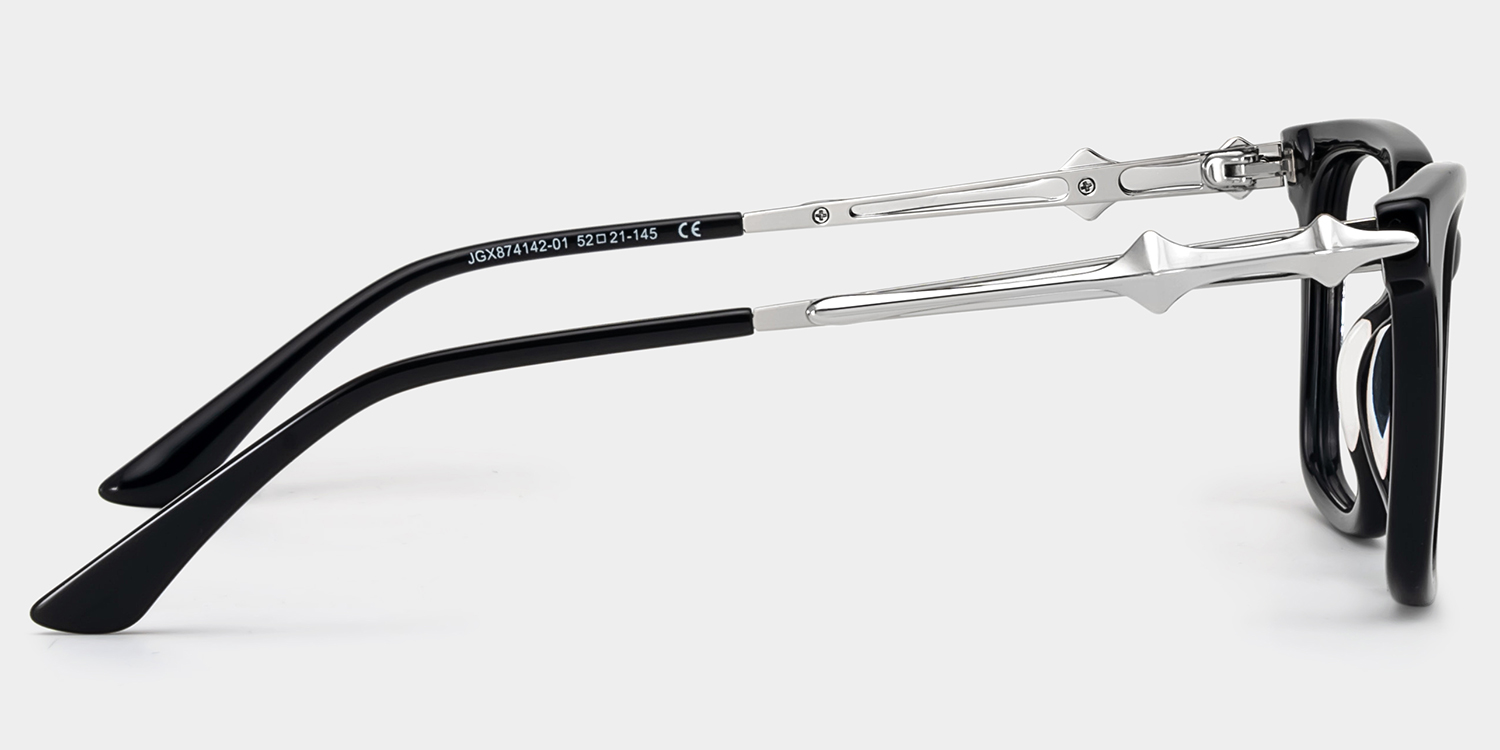 Reese Square Black Glasses5