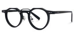 Jerria Round Black Glasses1