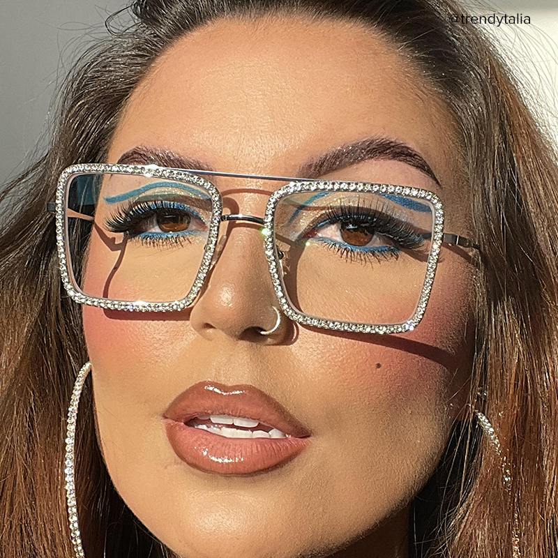 Diva Square Silver Glasses8