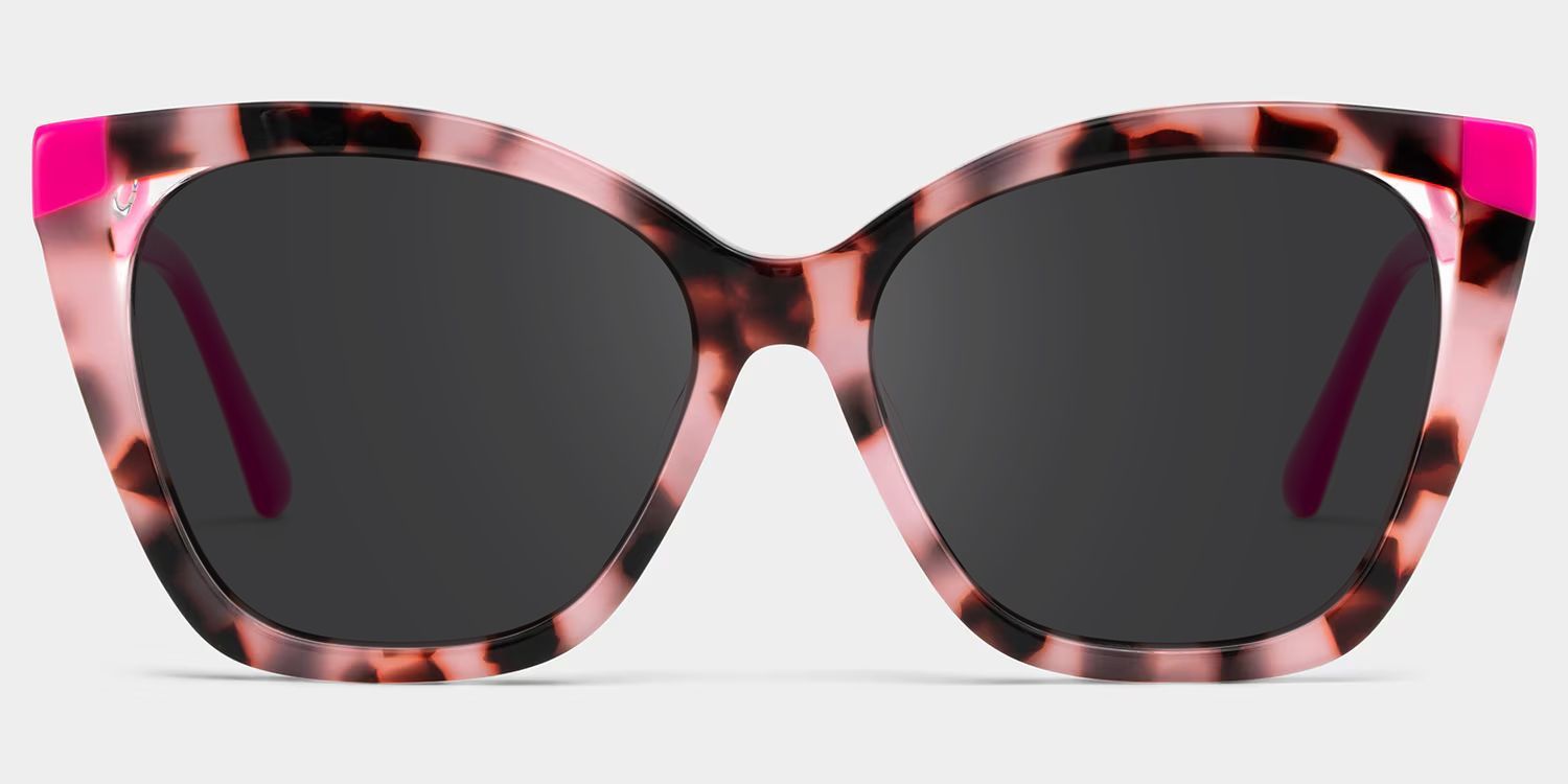 Kira Pink Tortoise Frame Sunglasses with Butterfly Style | ZEELOOL UK0
