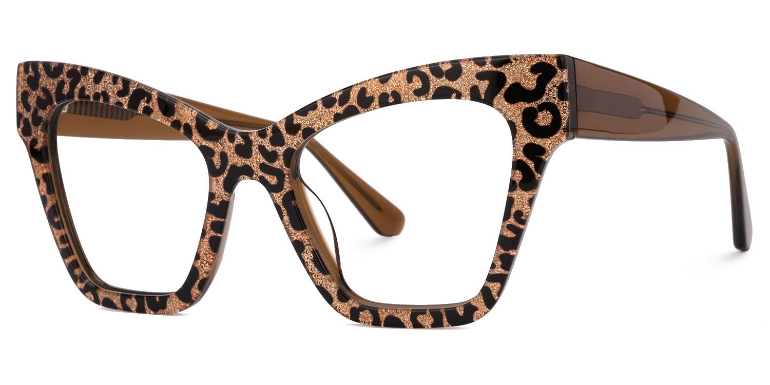 Designer Ansyah Cat Eye Leopard Print Frame Glasses1