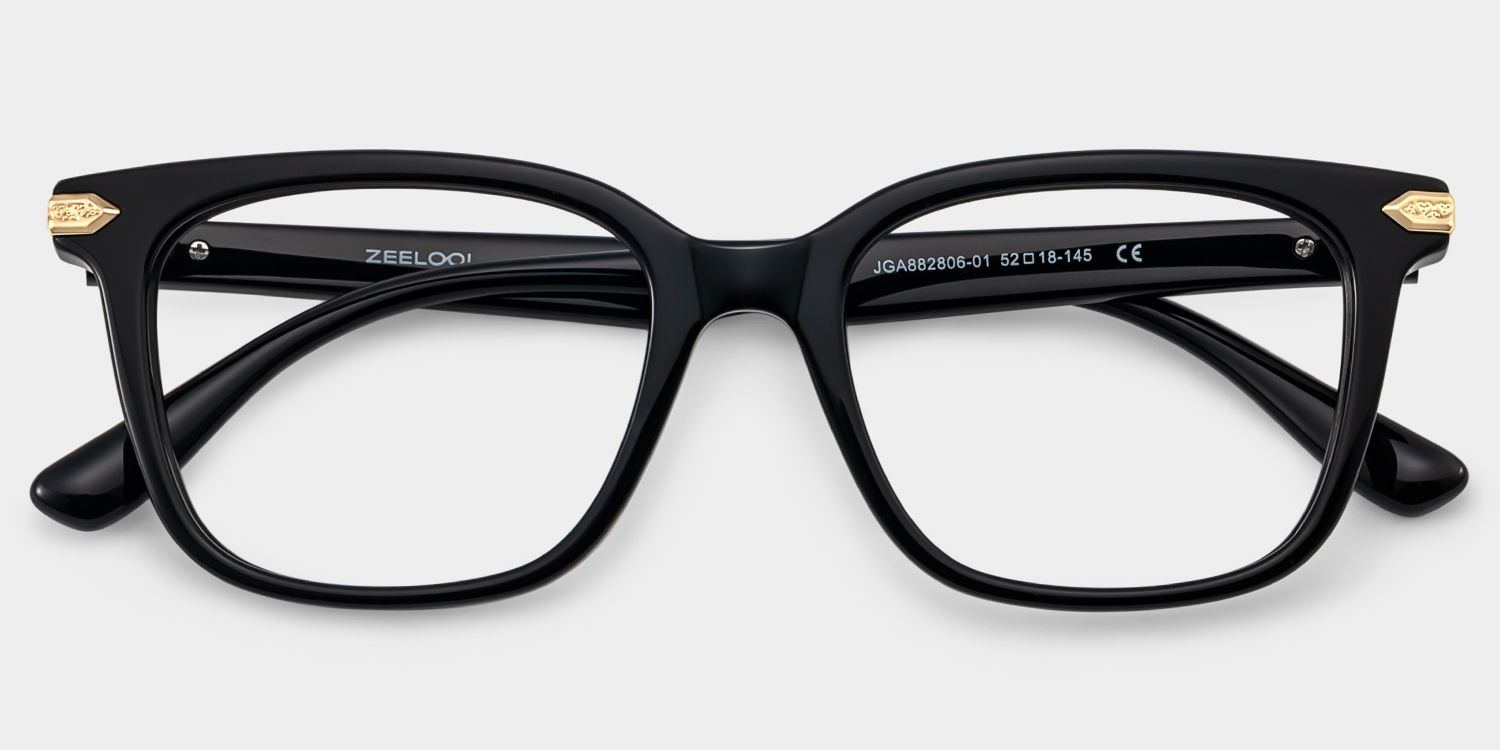 Thomas Black Frame Glasses with Rectangle Frame Online | ZEELOOL2