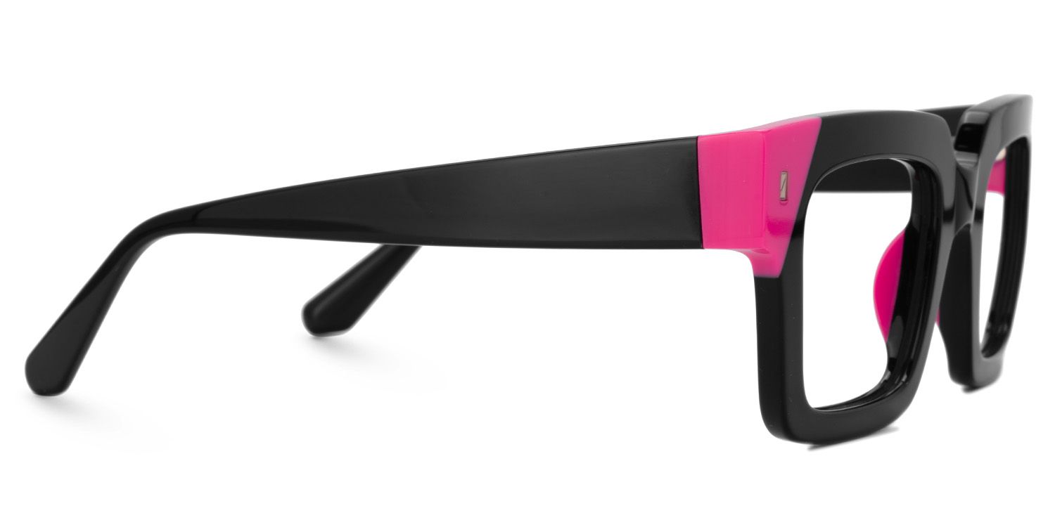 Trendy Rectangular Glasses Frames For Women - Sarah Black Glasses4