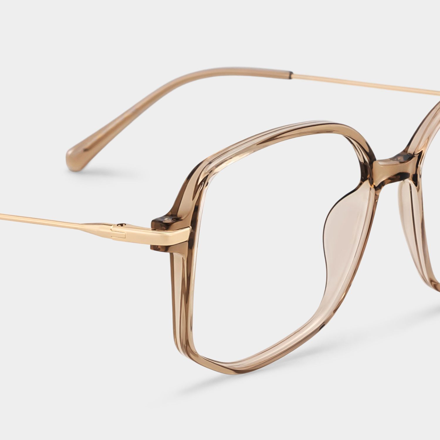 Payton Geometric Beige Frame Glasses | ZEELOOL UK4