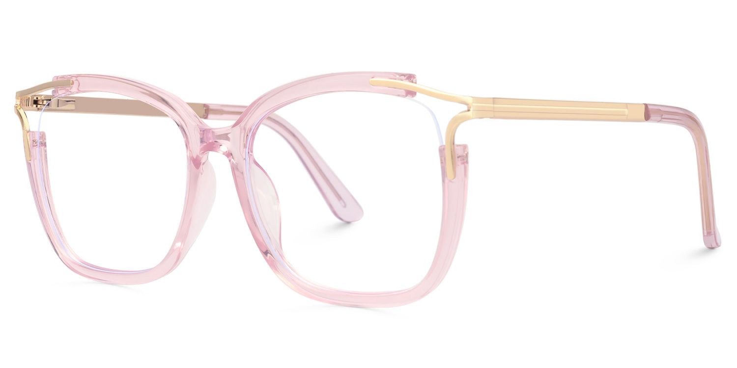 Spring hinges Sidibe Eyeglasses, Sidibe Pink Glasses -Zeelool1