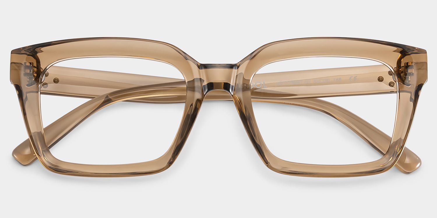 Grover Rectangle Eyeglasses and Beige Color Frames3