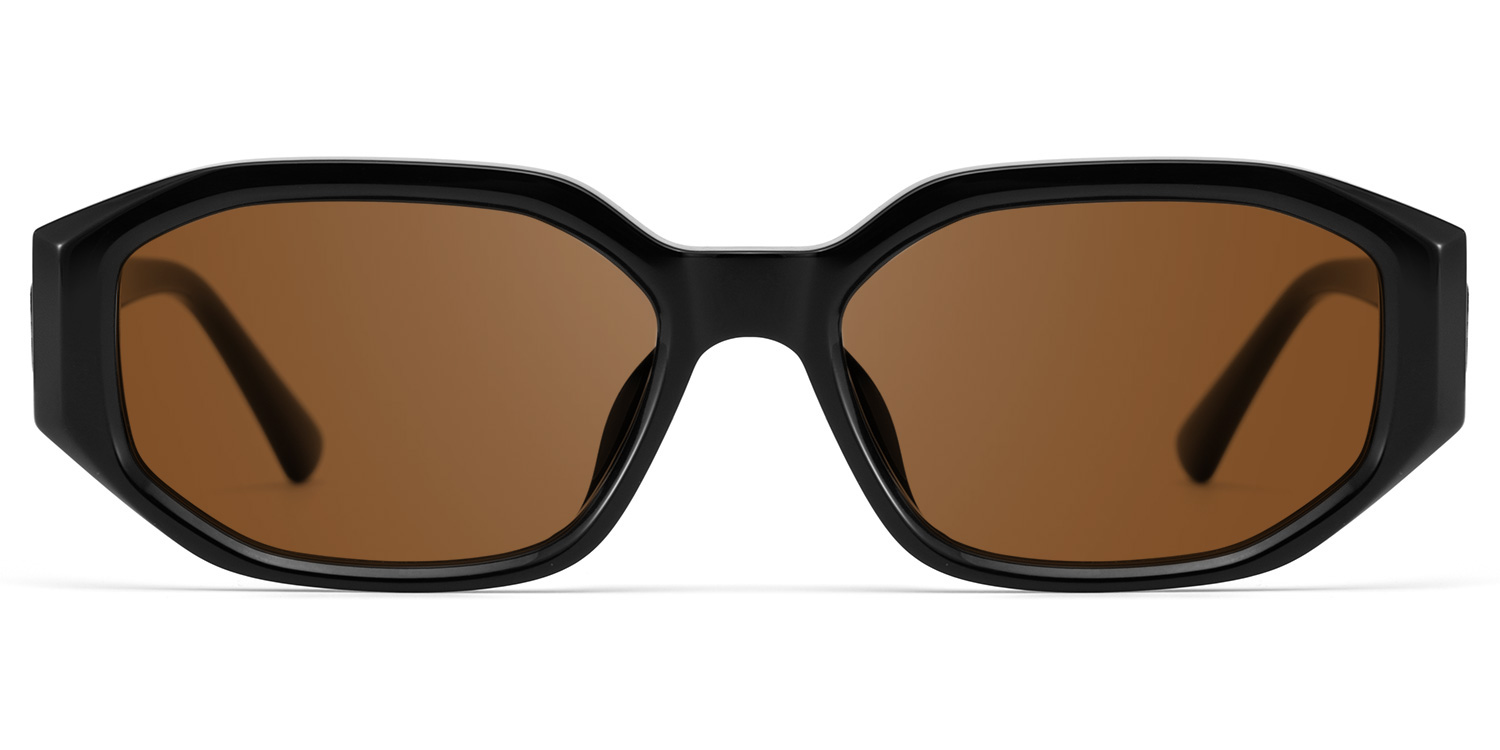 Kiara Black Geometric Sunglasses in TR90 Material0